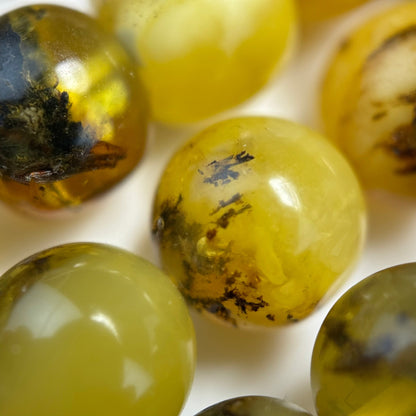 Amber Polished Round Gemstone Beads - (AA Quality)