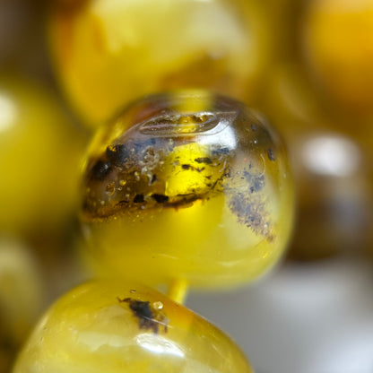 Amber Polished Round Gemstone Beads - (AA Quality)
