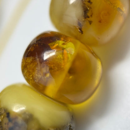 Amber Polished Round Gemstone Beads - (AA Quality)