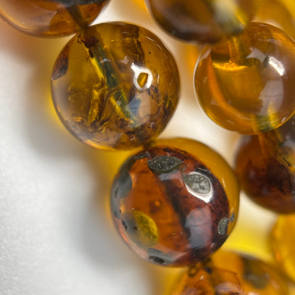 Amber Polished Round Gemstone Beads - (AAA Quality)