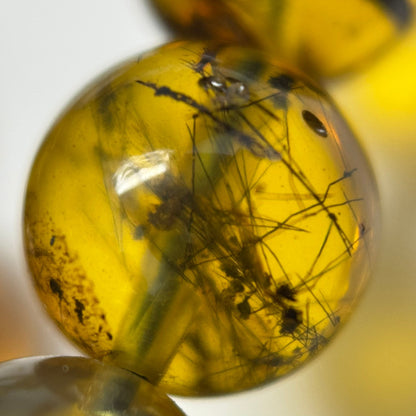 Amber Polished Round Gemstone Beads - (AAA Quality)