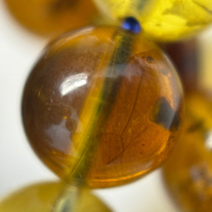 Amber Polished Round Gemstone Beads - (AAA Quality)