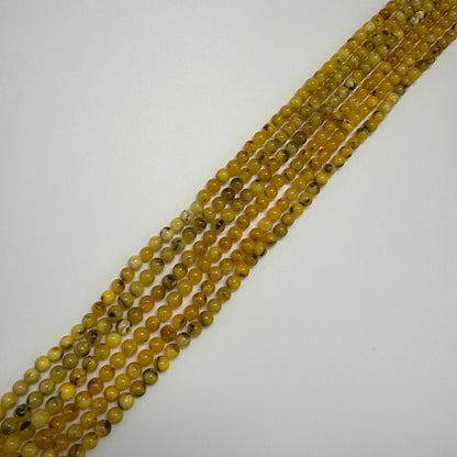 Amber Polished Round Gemstone Beads - (AA Quality)