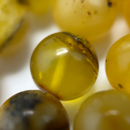 Amber Polished Round Gemstone Beads - (AA Quality)