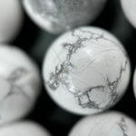 White Howlite Beads -  Polished Round