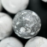 White Howlite Beads -  Polished Round