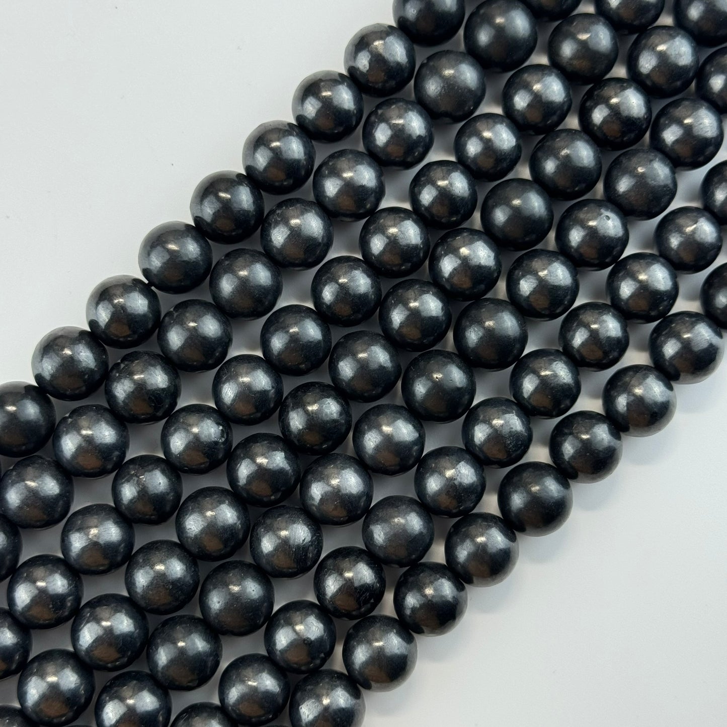 Shungite Beads - Elite Shungite Beads - Polished Round Beads