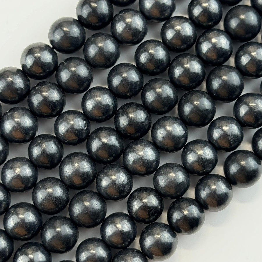 Shungite Beads - Elite Shungite Beads - Polished Round Beads