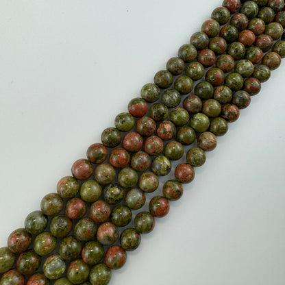 Unakite Beads - Polished Round Beads