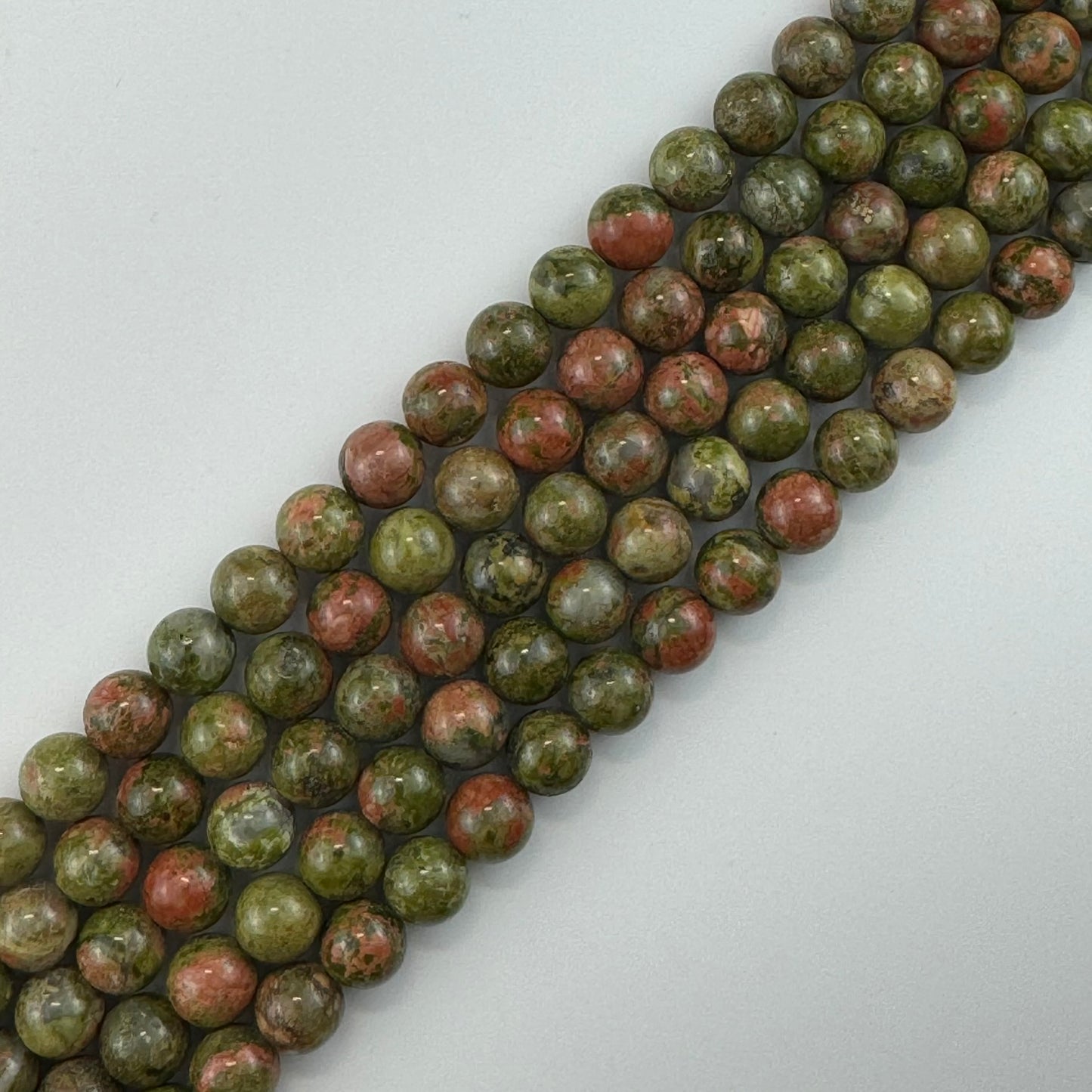 Unakite Beads - Polished Round Beads