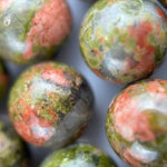 Unakite Beads - Polished Round Beads