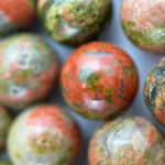 Unakite Beads - Polished Round Beads
