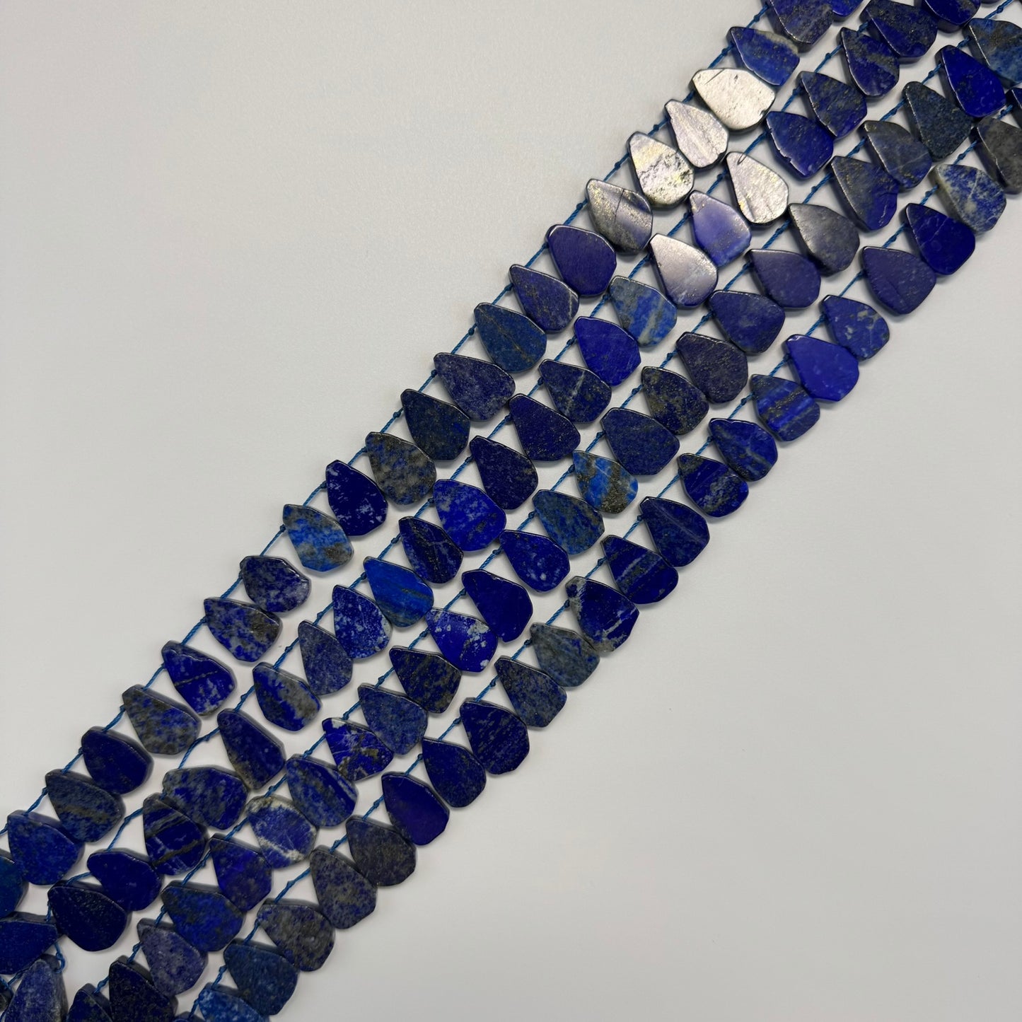 Teardrop Lapis Lazuli Beads – Natural Navy Blue Gemstone