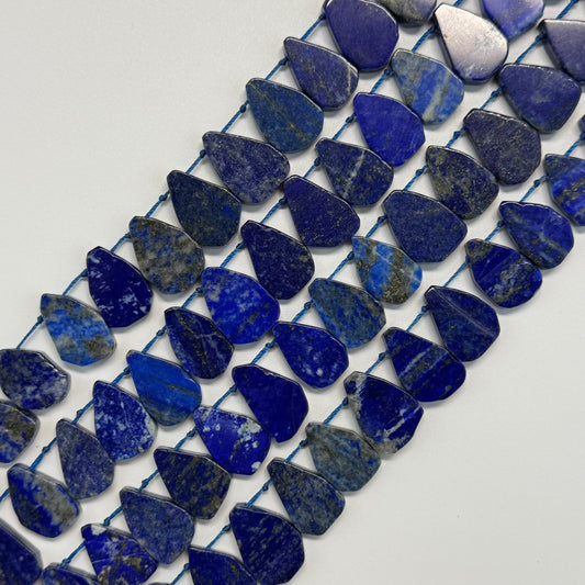 Teardrop Lapis Lazuli Beads – Natural Navy Blue Gemstone