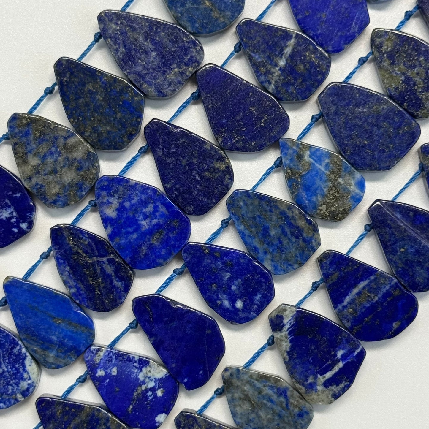 Teardrop Lapis Lazuli Beads – Natural Navy Blue Gemstone