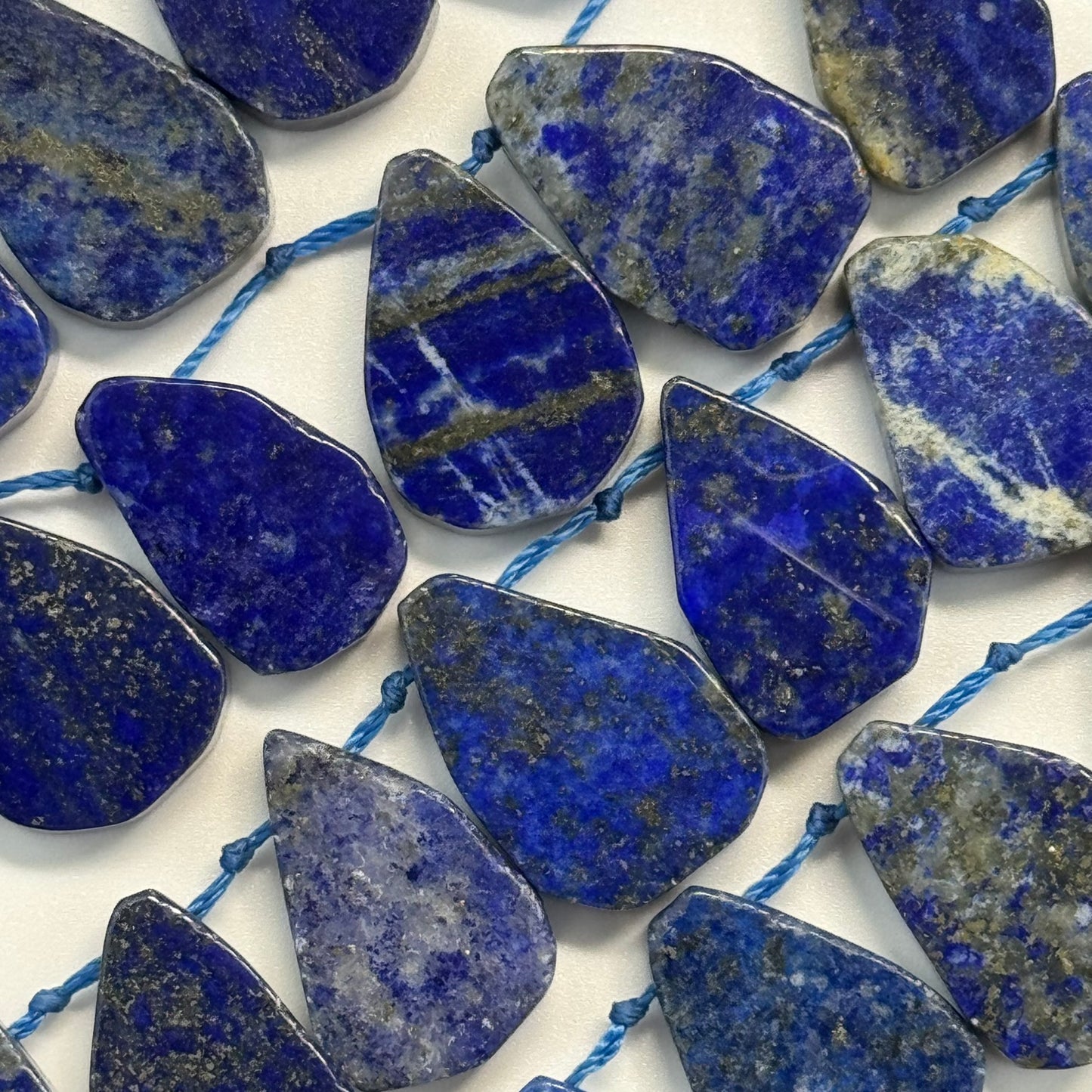 Teardrop Lapis Lazuli Beads – Natural Navy Blue Gemstone