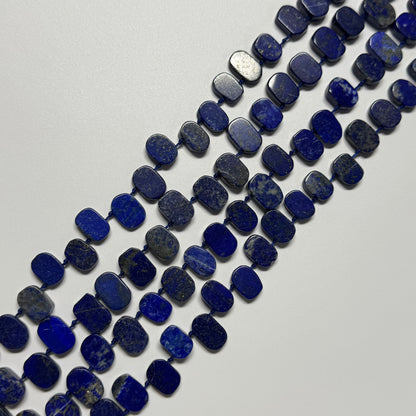 Lapis Lazuli Side Drill Freeform Natural Navy Blue Gemstone Beads (AB Quality)