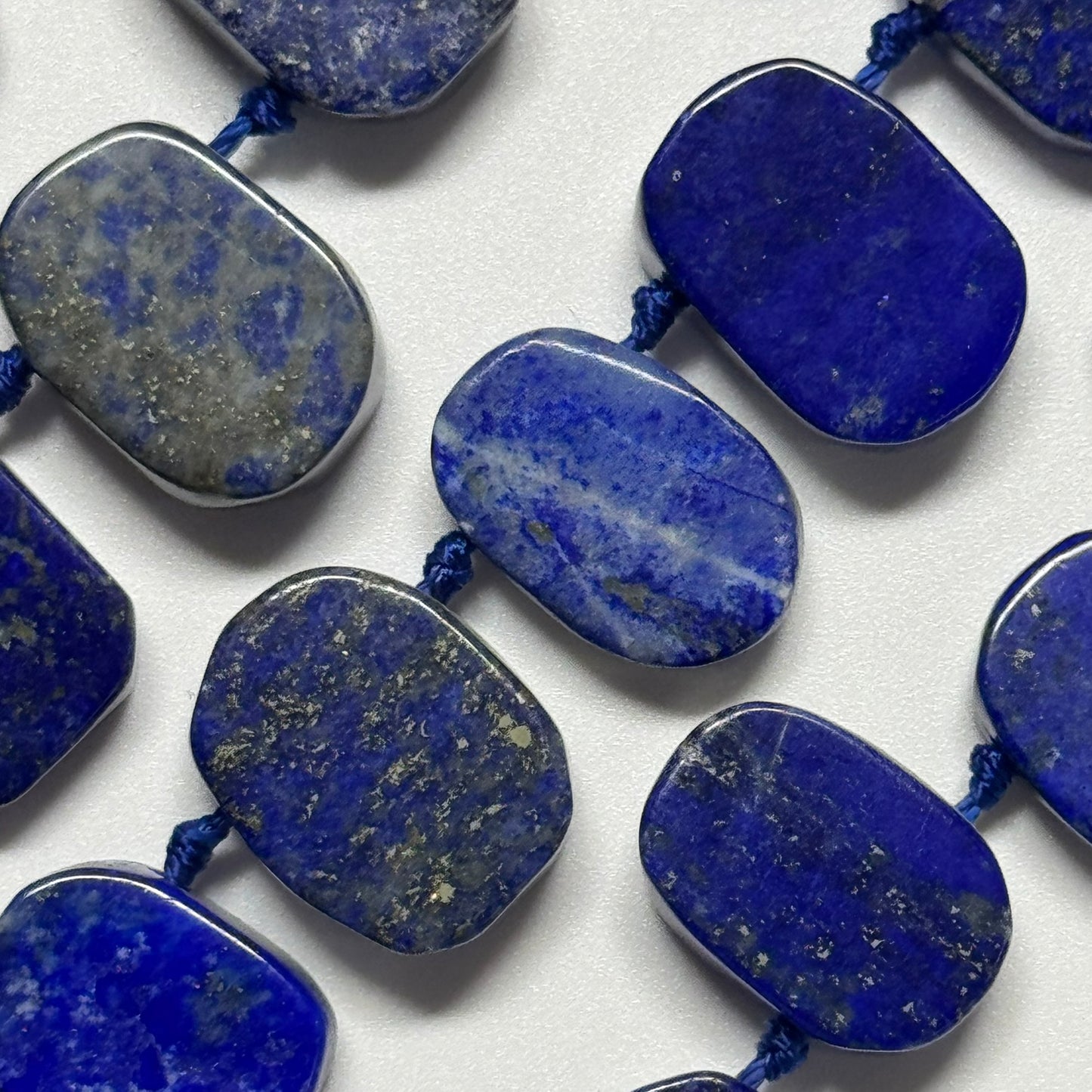 Lapis Lazuli Side Drill Freeform Natural Navy Blue Gemstone Beads (AB Quality)