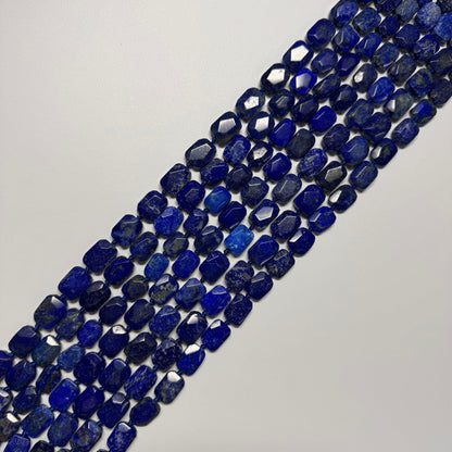 Lapis Lazuli Faceted Cusion-Cut Natural Navy Blue Gemstone (A Quality)