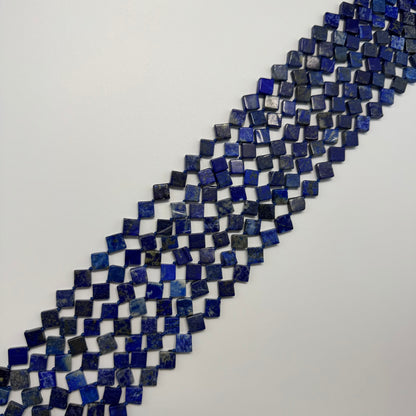 Lapis Lazuli Diamond-Cut Natural Navy Blue Gemstone Beads (A Quality)