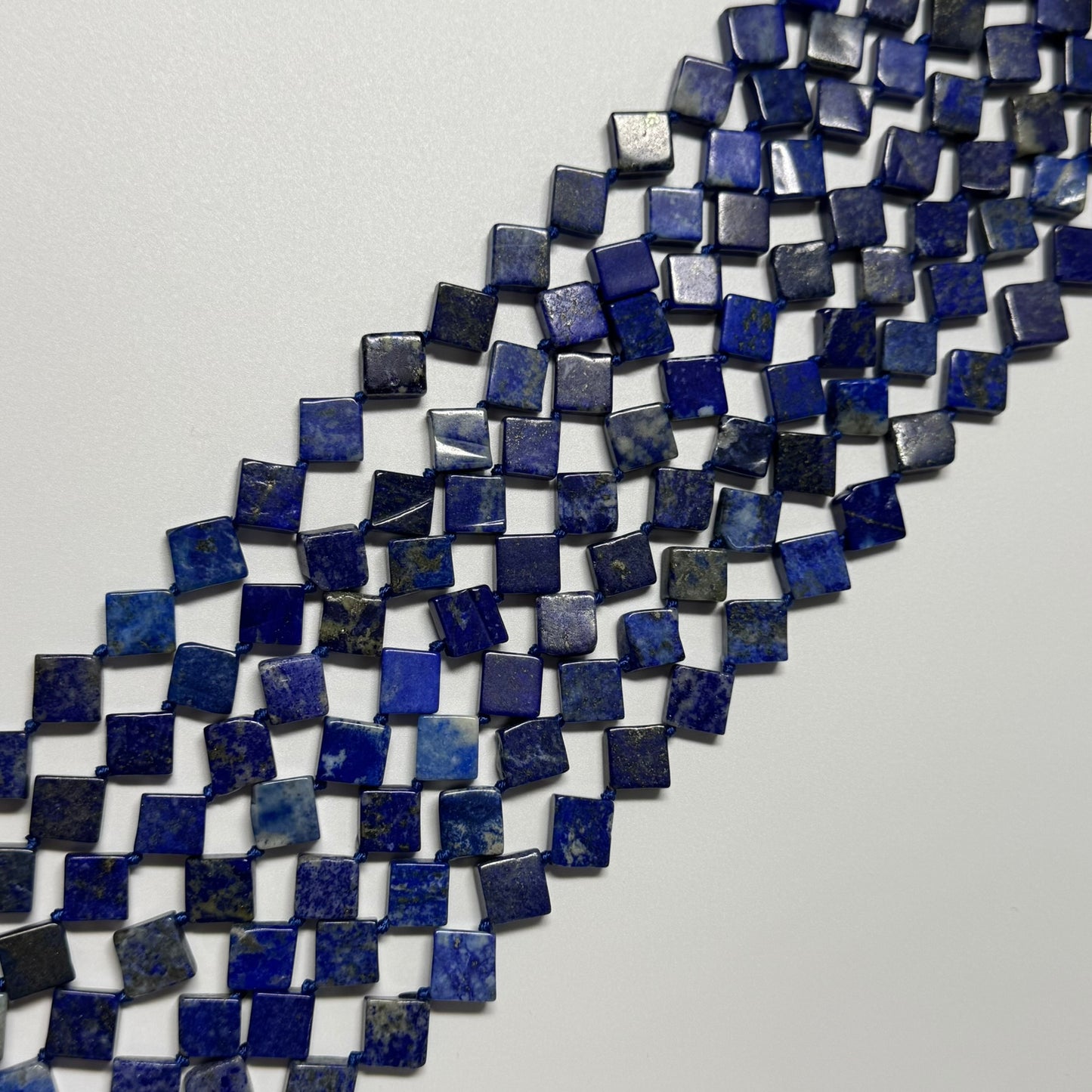 Lapis Lazuli Diamond-Cut Natural Navy Blue Gemstone Beads (A Quality)