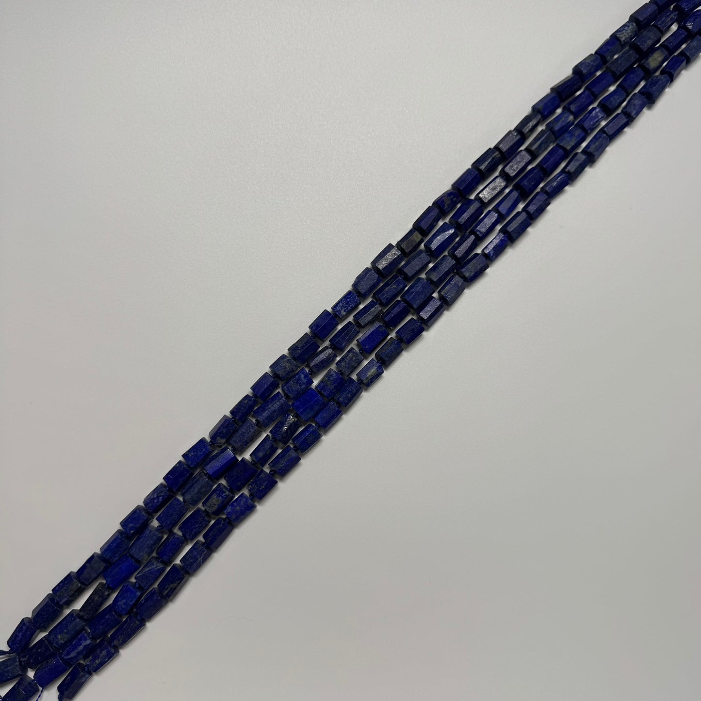 Lapis Lazuli Semi Pulished Tube Natural Navy Blue Gemstone (A Quality)