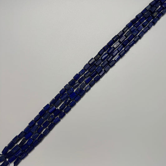 Lapis Lazuli Semi Pulished Tube Natural Navy Blue Gemstone (A Quality)