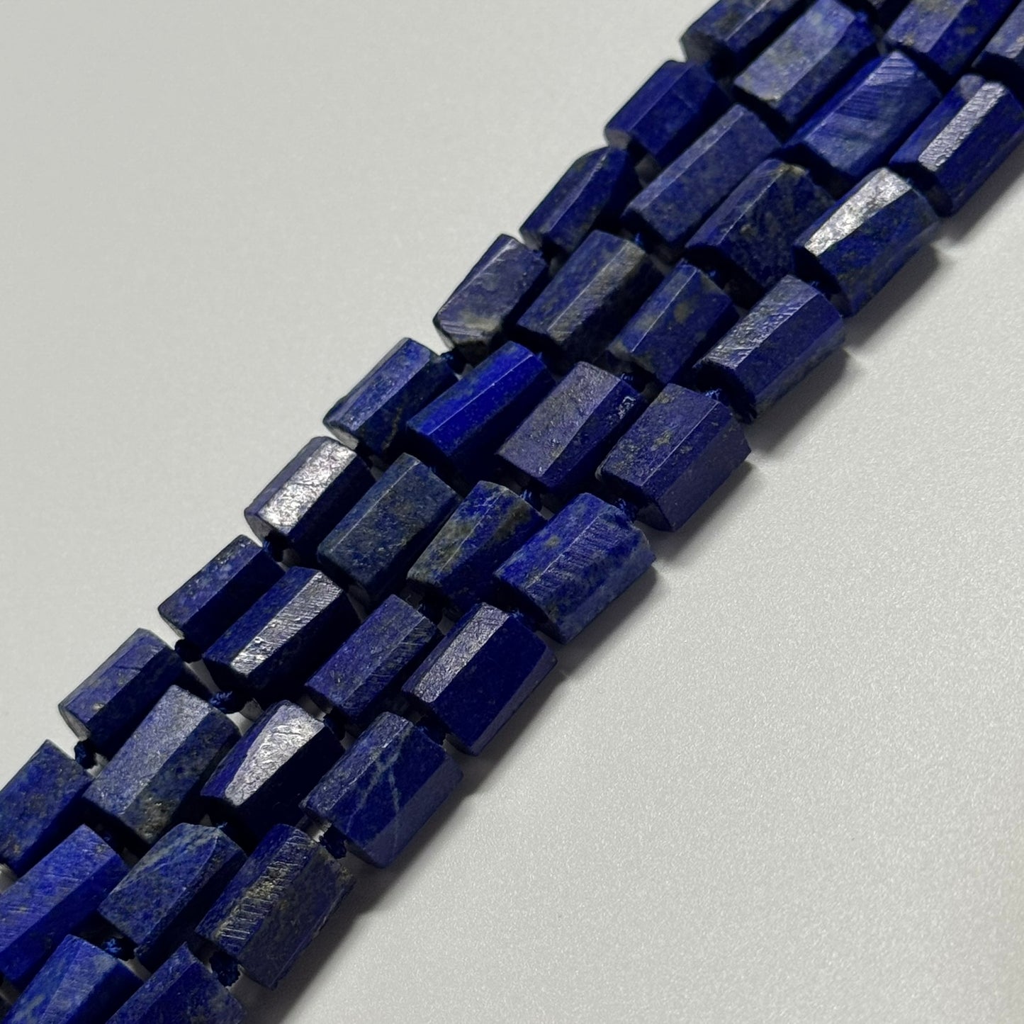 Lapis Lazuli Semi Pulished Tube Natural Navy Blue Gemstone (A Quality)