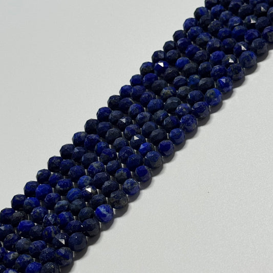 Lapis Lazuli Faceted Diamond-Cut Natural Blue Gemstone (A Quality)