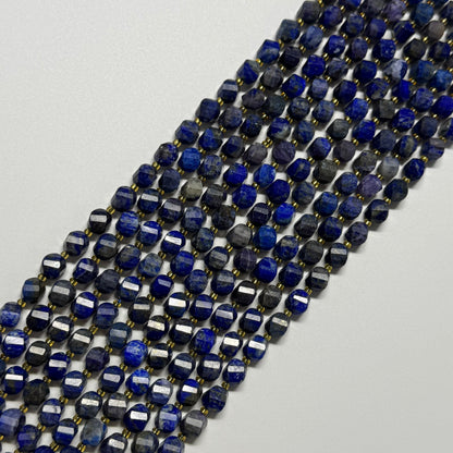Lapis Lazuli Fancy Cut Faceted Twisted Natural Blue Gemstone (AB Quality)
