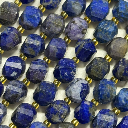 Lapis Lazuli Fancy Cut Faceted Twisted Natural Blue Gemstone (AB Quality)