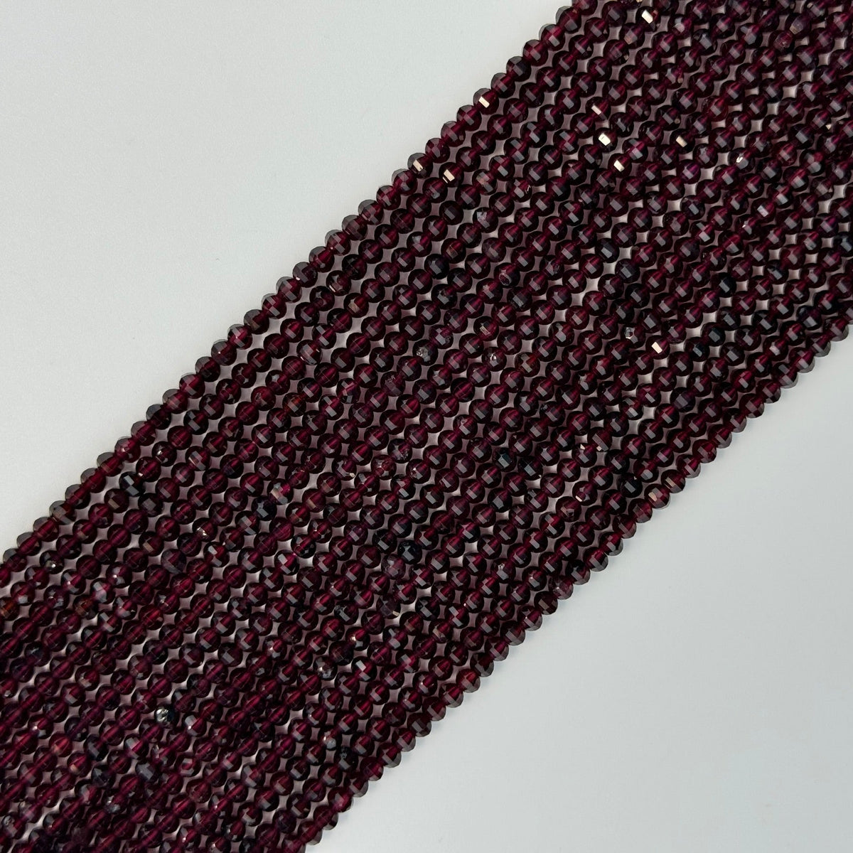Rhodolite Garnet Beads - Faceted Garnet Beads - Rondelle Shape