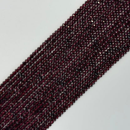 Rhodolite Garnet Beads - Faceted Garnet Beads - Rondelle Shape