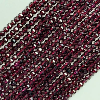 Rhodolite Garnet Beads - Faceted Garnet Beads - Rondelle Shape