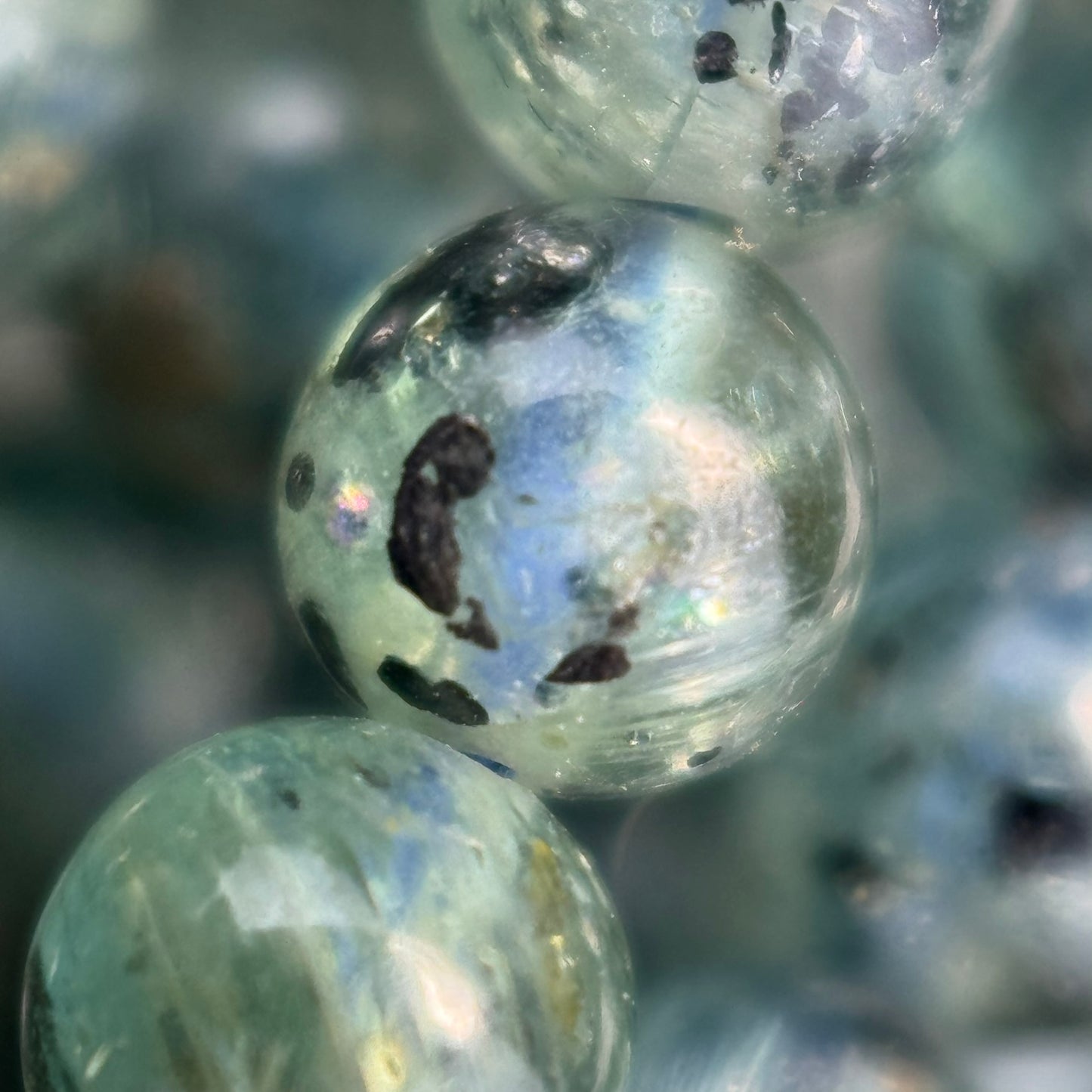 Kyanite Polished Round Gemstone Beads - (AAA Quality)