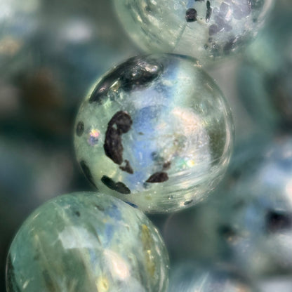 Kyanite Polished Round Gemstone Beads - (AAA Quality)