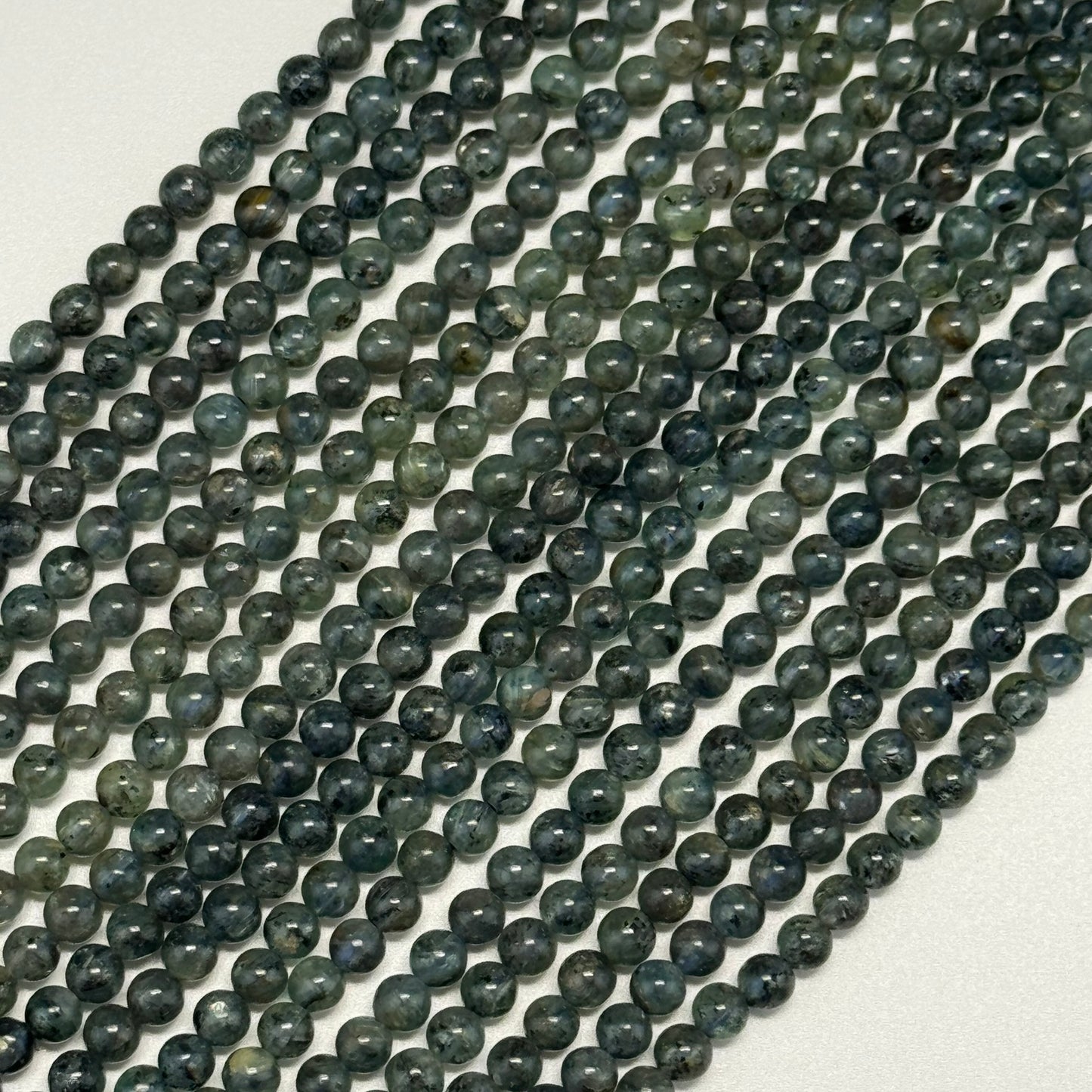 Kyanite Polished Round Gemstone Beads - (AAA Quality)