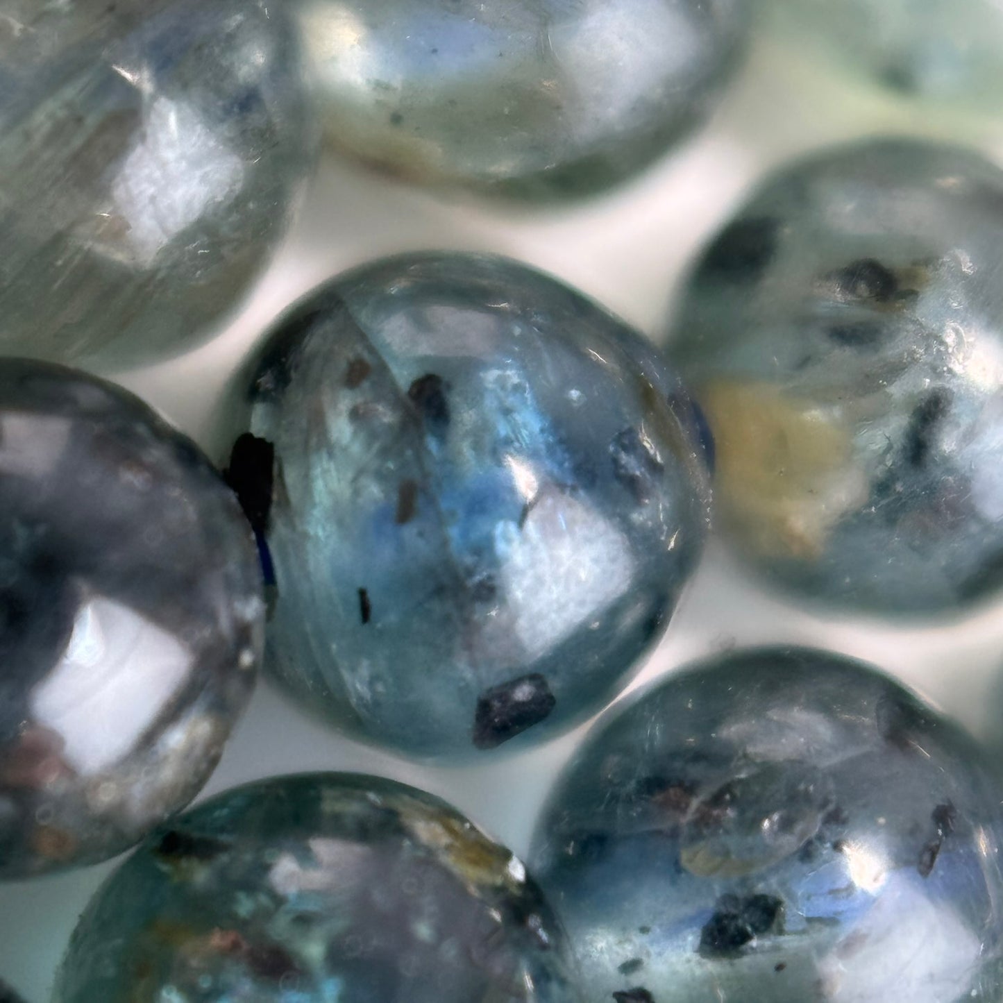 Kyanite Polished Round Gemstone Beads - (AAA Quality)