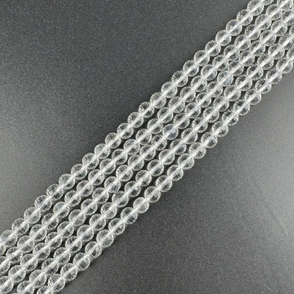 Clear Quartz Micro-Faceted Gemstone Beads - (AAA Quality)