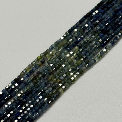 Australian Sapphire Faceted Square Beads - (AAAAA Quality)