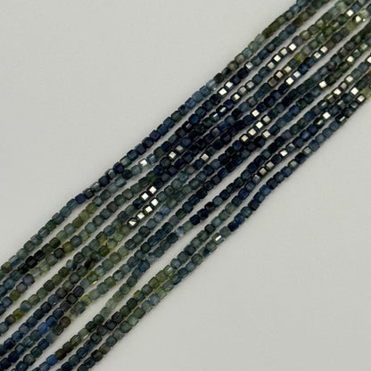 Australian Sapphire Faceted Square Beads - (AAAAA Quality)