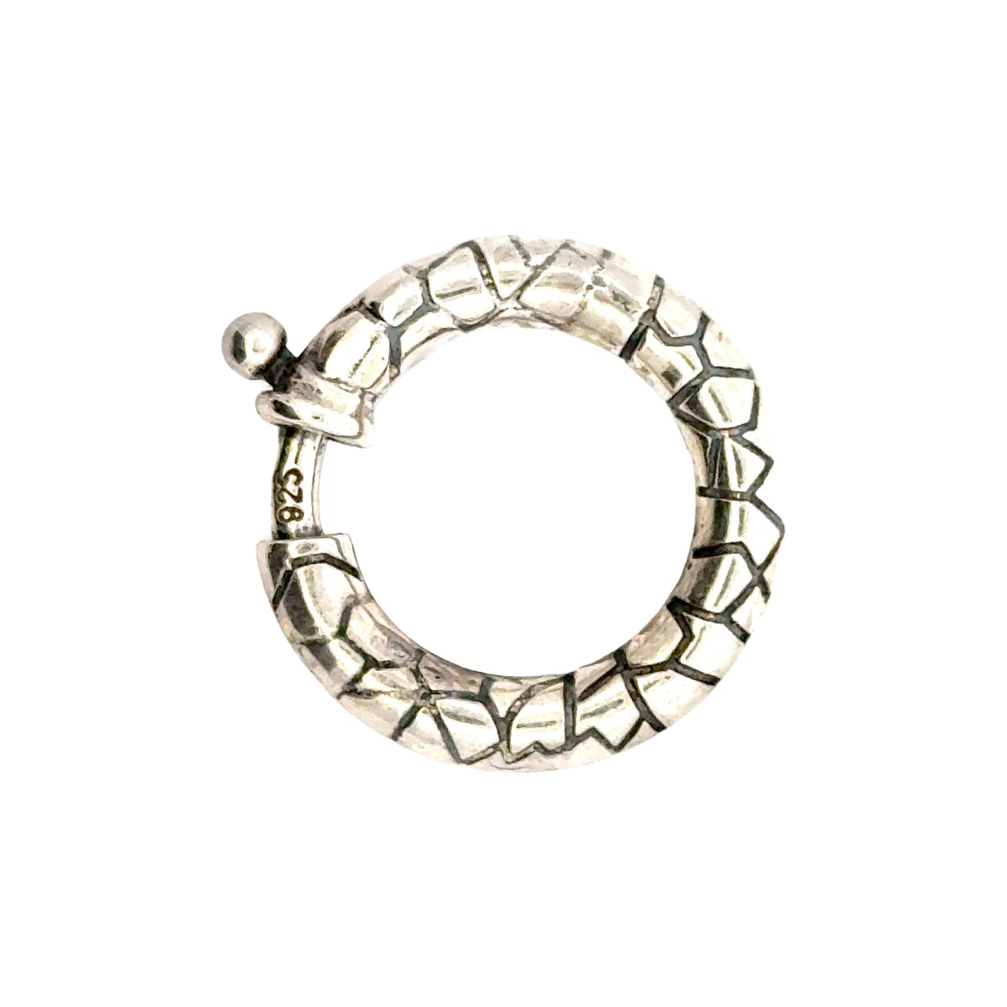 925 Sterling Silver Dragon Skin Clasp