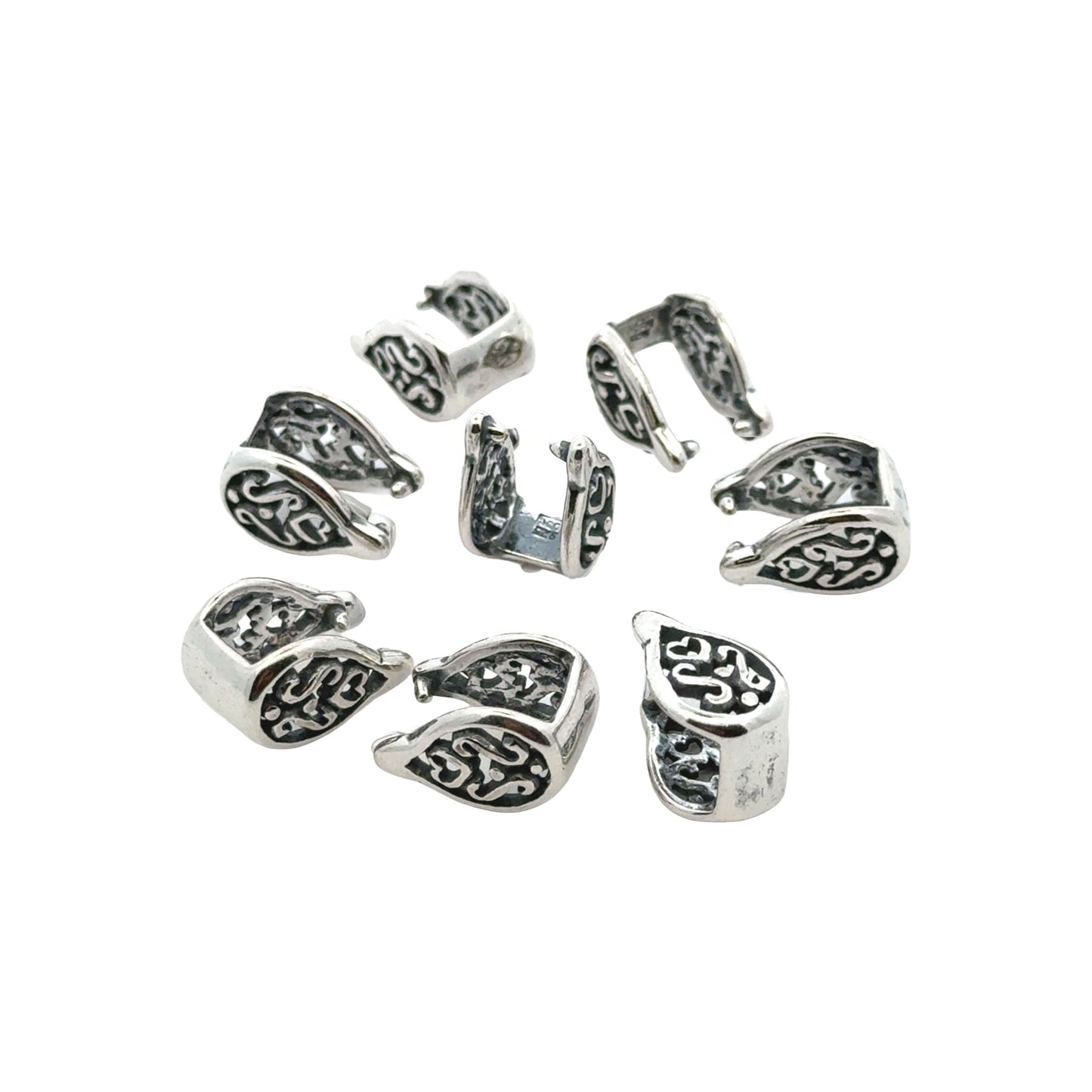 925 Sterling Silver Pinch Bail
