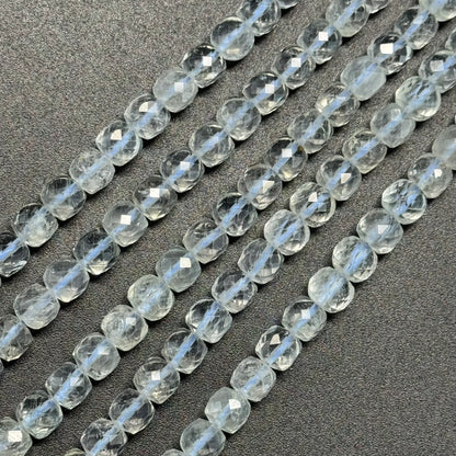 Topaz Faceted Square Beads