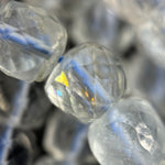 Topaz Faceted Square Beads
