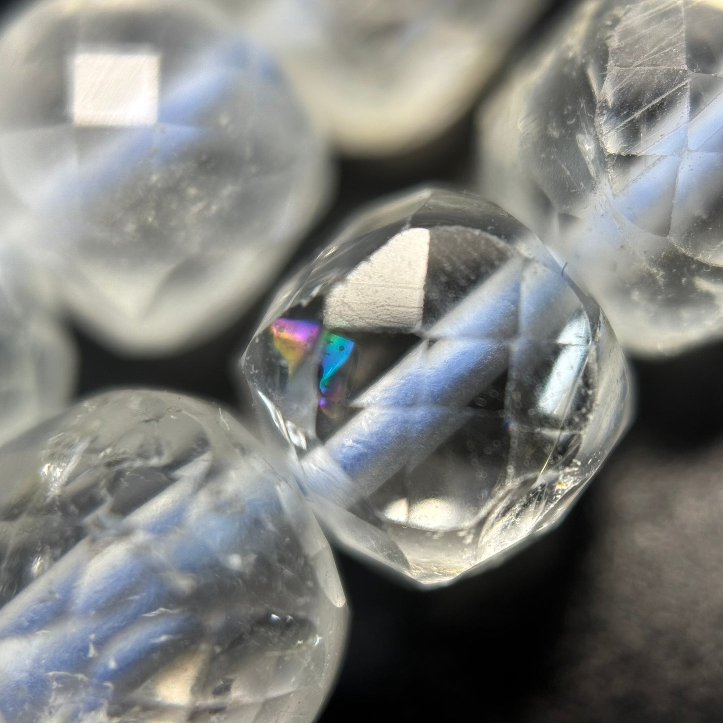 Topaz Faceted Square Beads