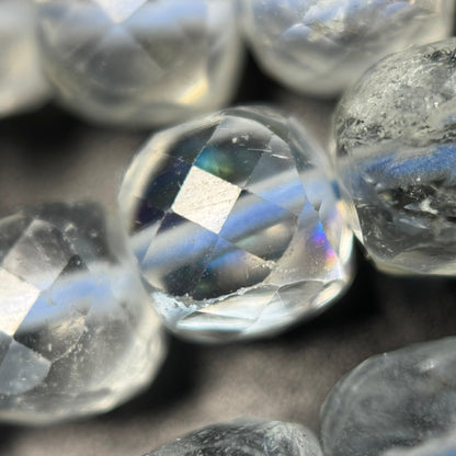 Topaz Faceted Square Beads