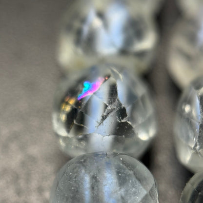 Topaz Faceted Square Beads