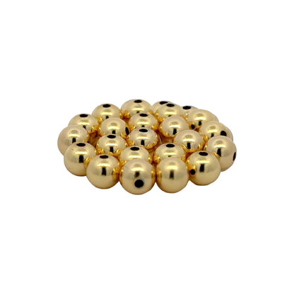 925 Sterling Silver Pack of 10 Smooth Round Beads Set