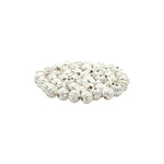 925 Sterling Silver Pack of 10 Ribbed Beads